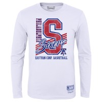 Футболка с длинным рукавом Philadelphia 76ers Mitchell & Ness Youth Hardwood Classics Make The Cut - White