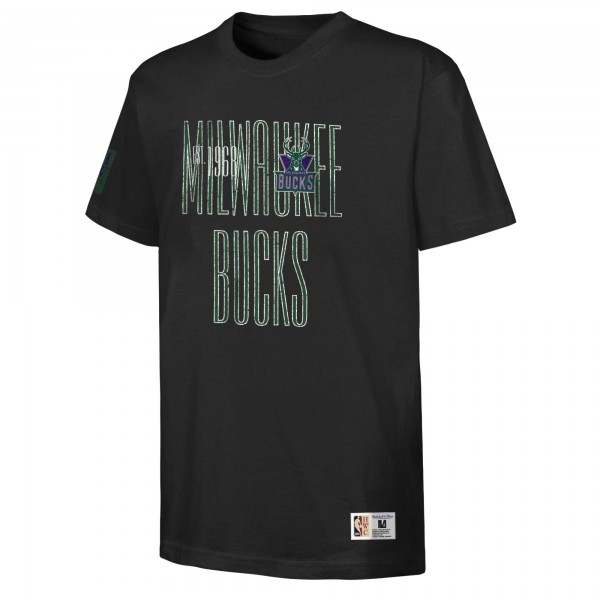 Футболка Milwaukee Bucks Mitchell & Ness Youth Hometown 2.0 - Black