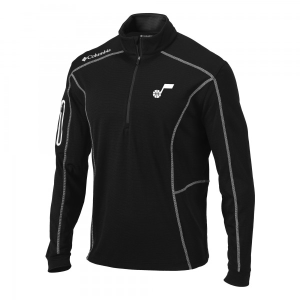 Кофта на короткой молнии Utah Jazz Columbia Omni-Wick Shotgun - Black