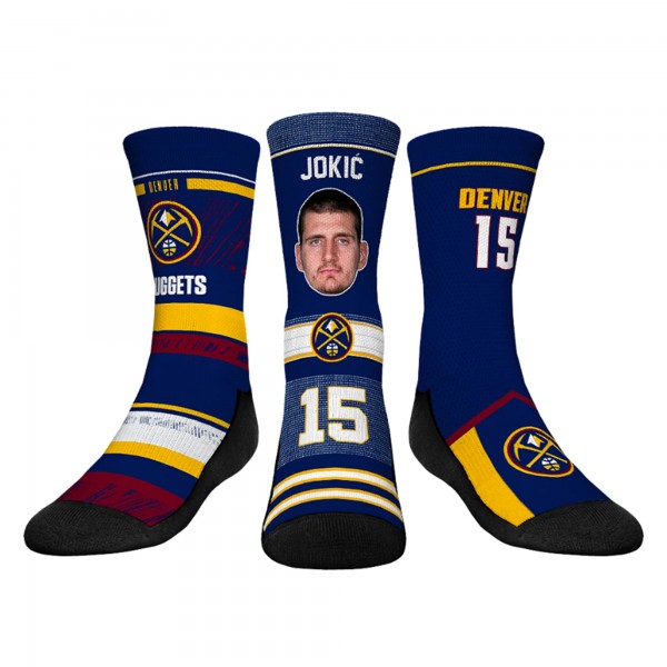 Три пары носков Nikola Jokic Denver Nuggets Rock Em Youth
