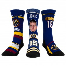 Три пары носков Nikola Jokic Denver Nuggets Rock Em Unisex
