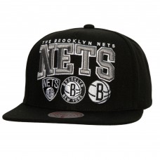 Бейсболка Brooklyn Nets Mitchell & Ness Champ Stack - Black