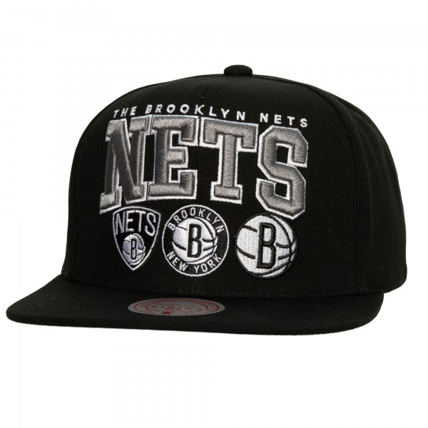 Бейсболка Brooklyn Nets Mitchell & Ness Champ Stack - Black