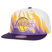 Бейсболка Los Angeles Lakers Mitchell & Ness White Hot Fire