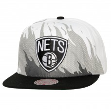 Бейсболка Brooklyn Nets Mitchell & Ness Hot Fire - White