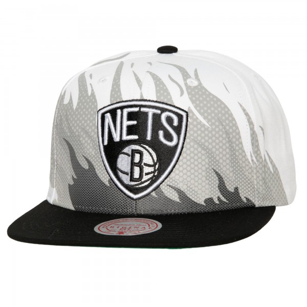 Бейсболка Brooklyn Nets Mitchell & Ness Hot Fire - White