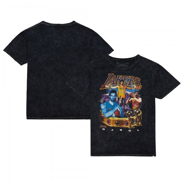 Футболка Pau Gasol Los Angeles Lakers Mitchell & Ness  Crowned - Black