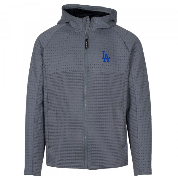 Толстовка на молнии Los Angeles Dodgers Levelwear Durham Insignia 2.0 - Gray/Black