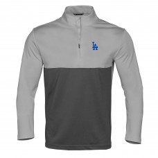 Кофта на короткой молнии Los Angeles Dodgers Levelwear Pursue Insignia 2.0 - Gray/Charcoal