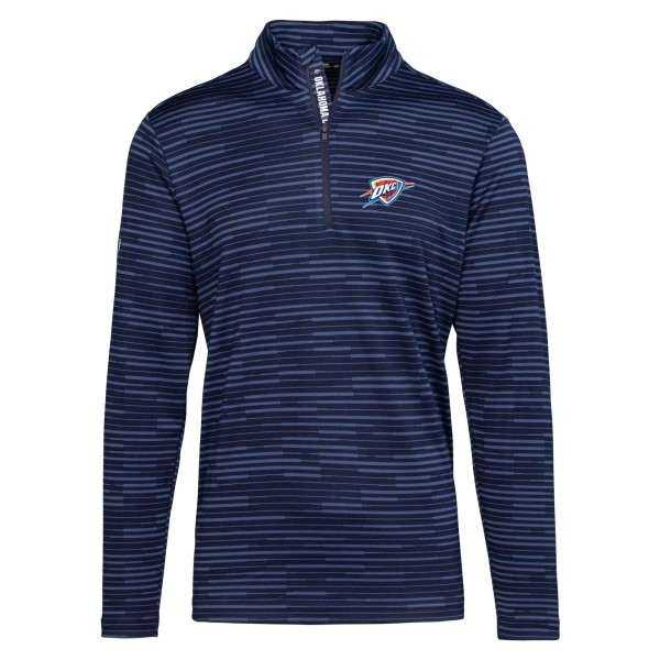 WoOklahoma City Thunder Levelwear Navy Gear Insignia Core Quarter-Zip Pullover Top