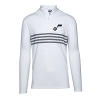 Кофта на короткой молнии Utah Jazz Levelwear Asher Insignia Core - White