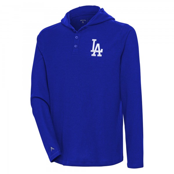 Футболка с длинным рукавом Los Angeles Dodgers Antigua Strong Hold Henley - Royal