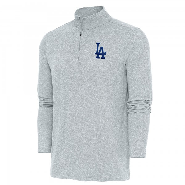 Кофта на короткой молнии Los Angeles Dodgers Antigua Hunk - Heather Gray