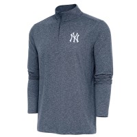 Кофта на короткой молнии New York Yankees Antigua Hunk - Heather Navy