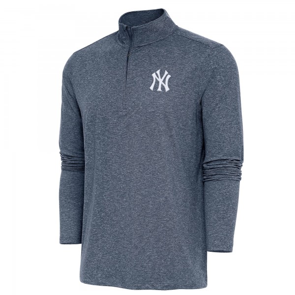 Кофта на короткой молнии New York Yankees Antigua Hunk - Heather Navy