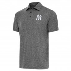 New York Yankees Antigua Heather Black Par Polo