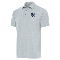 New York Yankees Antigua Heather Gray Par Polo
