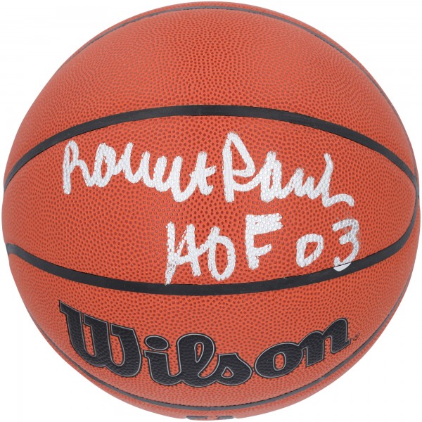 Мяч Robert Parish Boston Celtics Autographed Fanatics Authentic Wilson Replica with 'HOF 03' Inscription