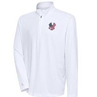 Кофта на короткой молнии New York Yankees Antigua Patriotic Tribute - White