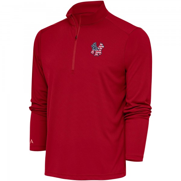 Кофта на короткой молнии New York Yankees Antigua Patriotic Tribute - Red