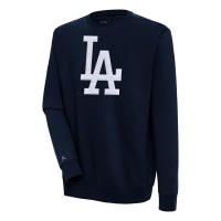 Los Angeles Dodgers Antigua Navy Victory Crewneck Chenille Pullover Sweatshirt