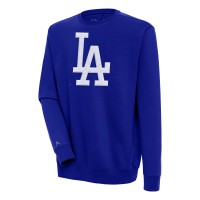 Los Angeles Dodgers Antigua Royal Victory Crewneck Chenille Pullover Sweatshirt