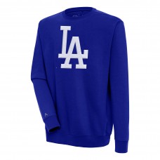 Los Angeles Dodgers Antigua Royal Victory Crewneck Chenille Pullover Sweatshirt