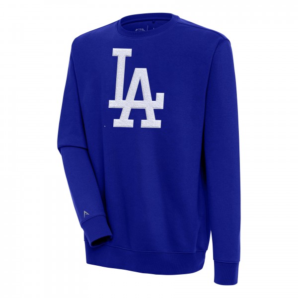 Los Angeles Dodgers Antigua Royal Victory Crewneck Chenille Pullover Sweatshirt