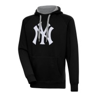 Толстовка New York Yankees Antigua Black Victory Chenille
