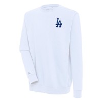 Los Angeles Dodgers Antigua White Victory Pullover Sweatshirt