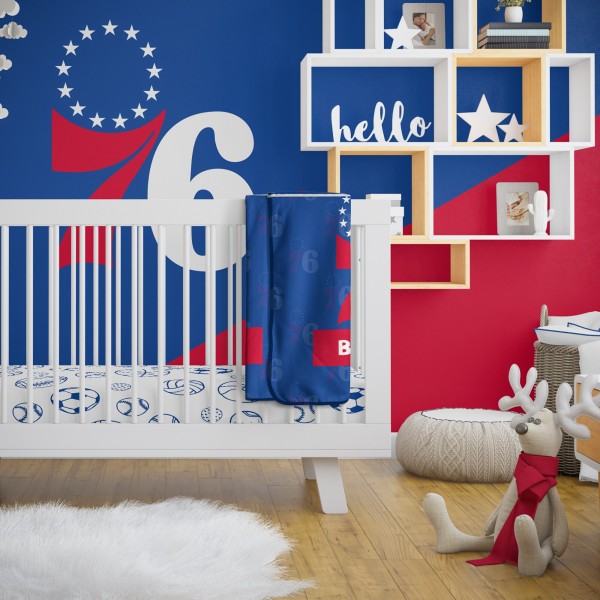 Именное детское одеяло Philadelphia 76ers 30 x 40 Baby