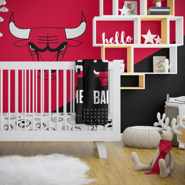 Именное детское одеяло Chicago Bulls 30 x 40 Baby