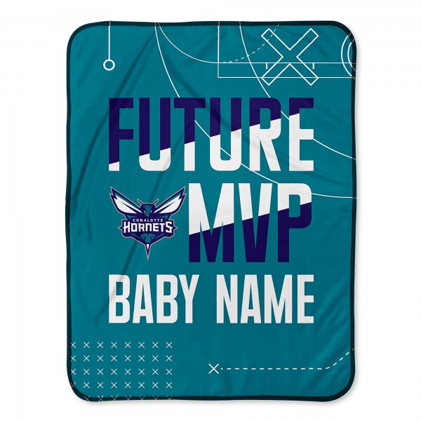 Именное детское одеяло Charlotte Hornets 30 x 40 Baby
