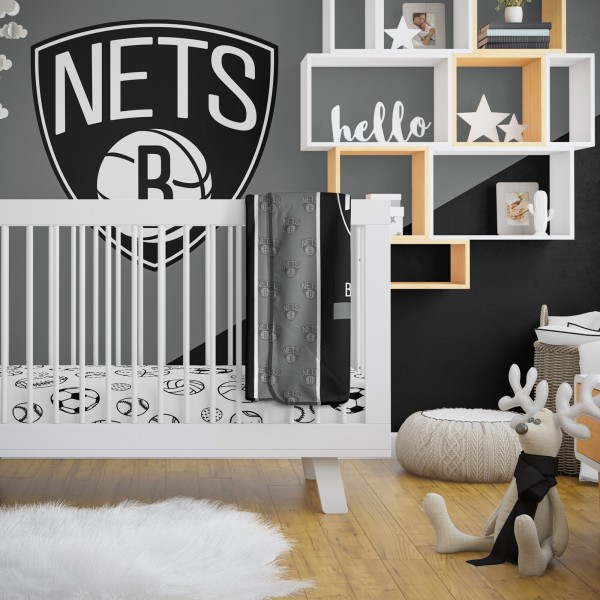 Именное детское одеяло Brooklyn Nets 30 x 40 Baby