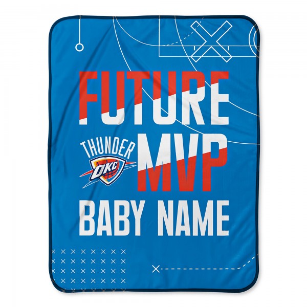 Именное детское одеяло Oklahoma City Thunder 30 x 40 Baby