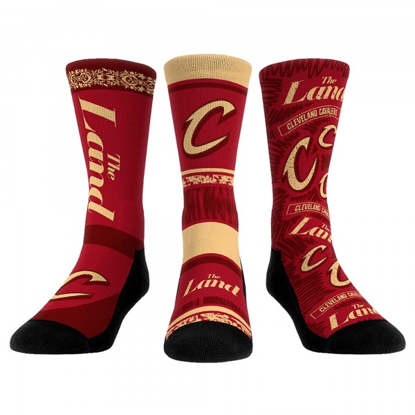 Три пары носков Cleveland Cavaliers Rock Em Unisex 2023/24 City Edition