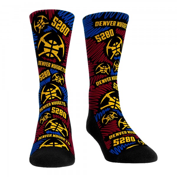 Три пары носков Denver Nuggets Rock Em Unisex 2023/24 City Edition
