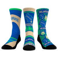 Три пары носков Milwaukee Bucks Rock Em Unisex 2023/24 City Edition
