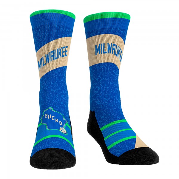 Три пары носков Milwaukee Bucks Rock Em Unisex 2023/24 City Edition