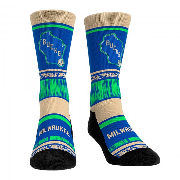 Три пары носков Milwaukee Bucks Rock Em Unisex 2023/24 City Edition