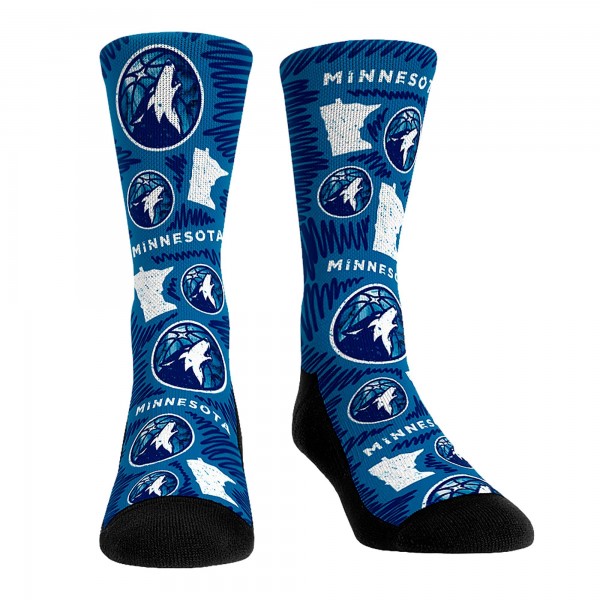 Три пары носков Minnesota Timberwolves Rock Em Unisex 2023/24 City Edition
