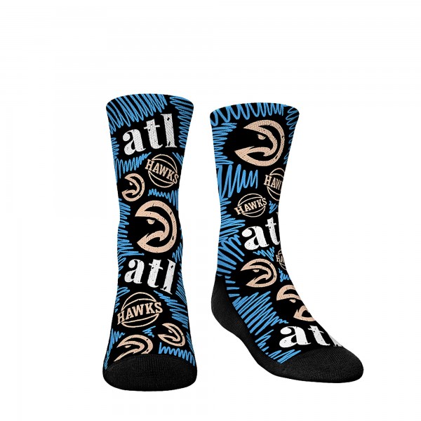 Три пары носков Atlanta Hawks Rock Em Socks Youth 2023/24 City Edition