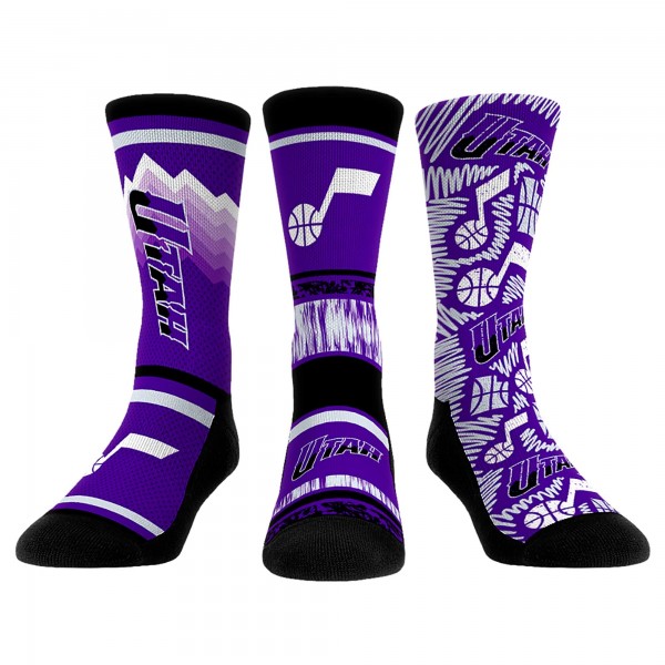 Три пары носков Utah Jazz Rock Em Unisex 2023/24 City Edition