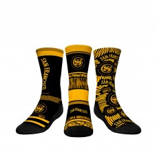 Три пары носков Golden State Warriors Rock Em Socks Youth 2023/24 City Edition