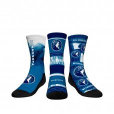 Три пары носков Minnesota Timberwolves Rock Em Socks Youth 2023/24 City Edition