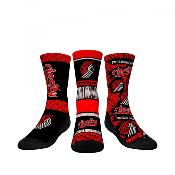 Три пары носков Portland Trail Blazers Rock Em Youth 2023/24 City Edition