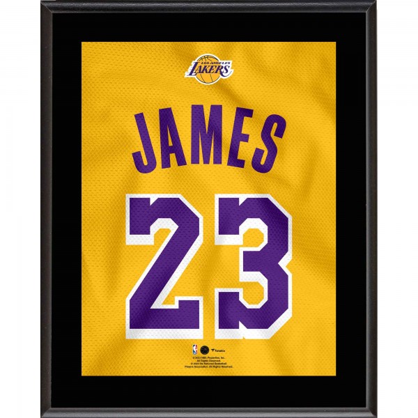 LeBron James Los Angeles Lakers Fanatics Authentic 10.5 x 13 #23 Gold Jersey Sublimated Plaque