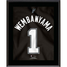 Victor Wembanyama San Antonio Spurs Fanatics Authentic 10.5 x 13 #1 Black Jersey Sublimated Plaque