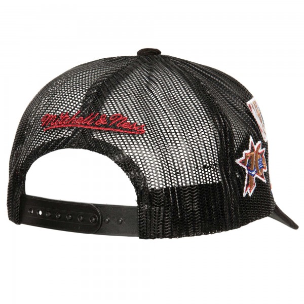 Бейсболка Philadelphia 76ers Mitchell & Ness Times Up Classic Script Cord - Black