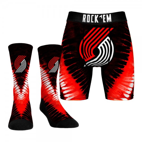 Носки и трусы Portland Trail Blazers Rock Em Tie Dye
